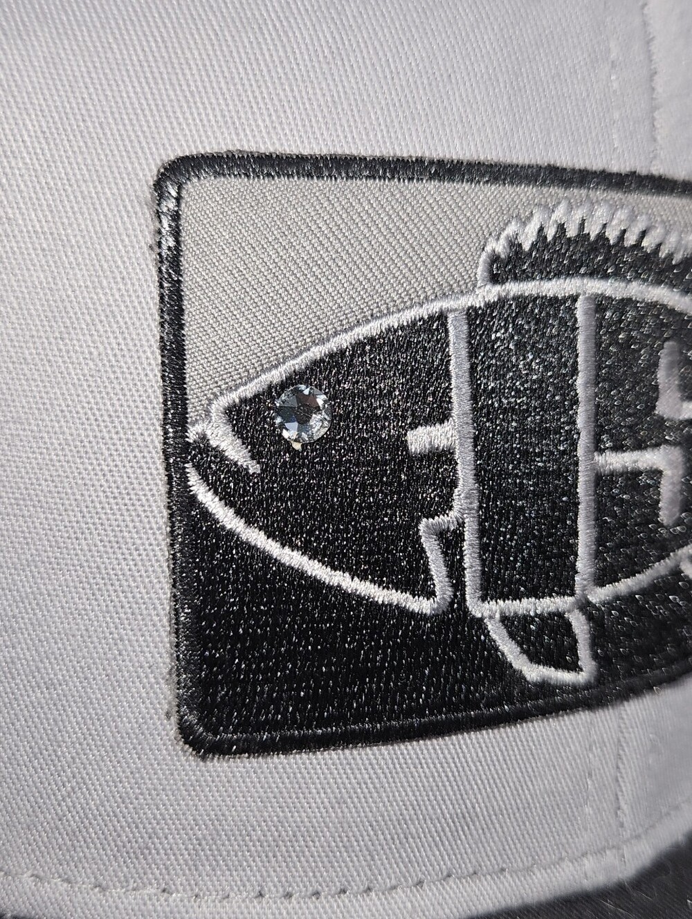 Fishing Logo Trucker Hat - Gray and Black